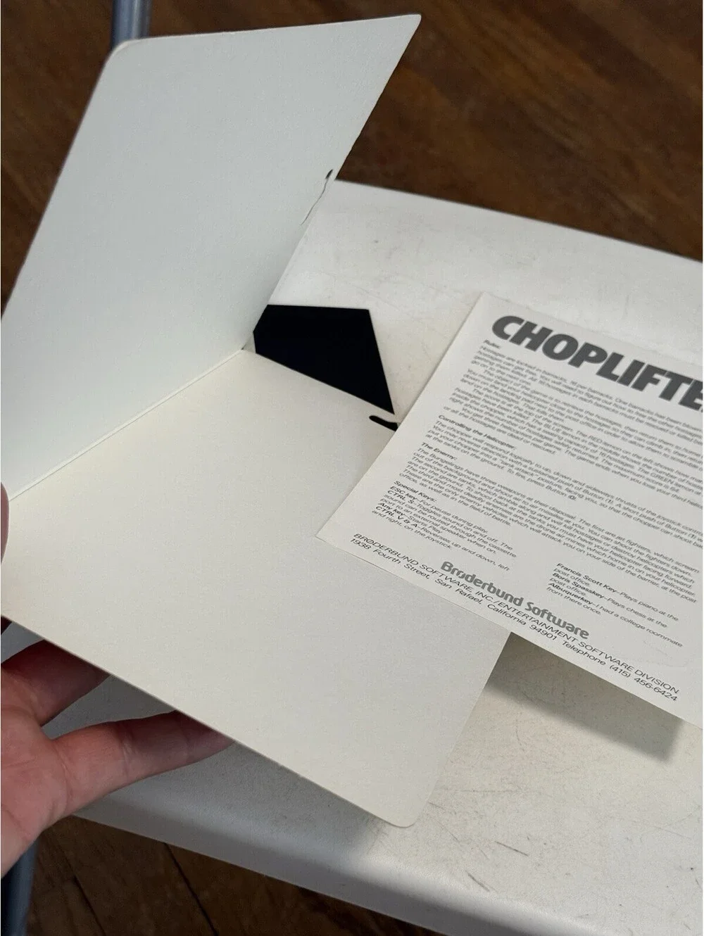 COMMODORE 64 - Broderbund CHOPLIFTER With Manual , Looks Good ( Untested)
